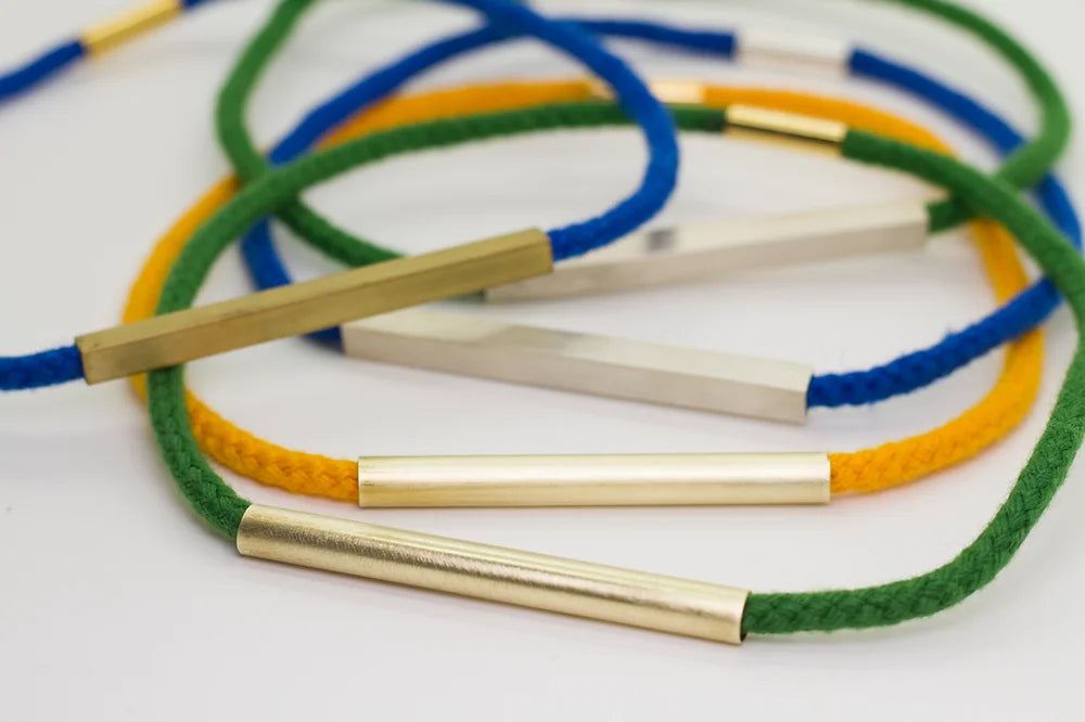 Minimalistic color rope necklace